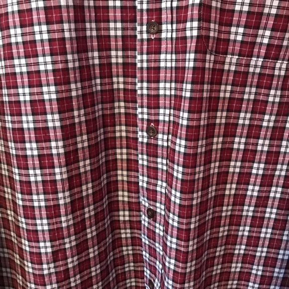 Nob Hill Red & Black Plaid Button Down Shirt Sz L - Picture 4 of 12